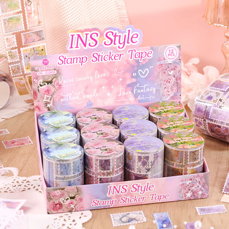 Aesthetic Deco Stamp Sticker Roll