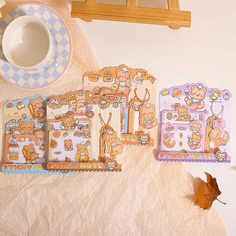 Bear Sticky Notes With Keychains - Image 7