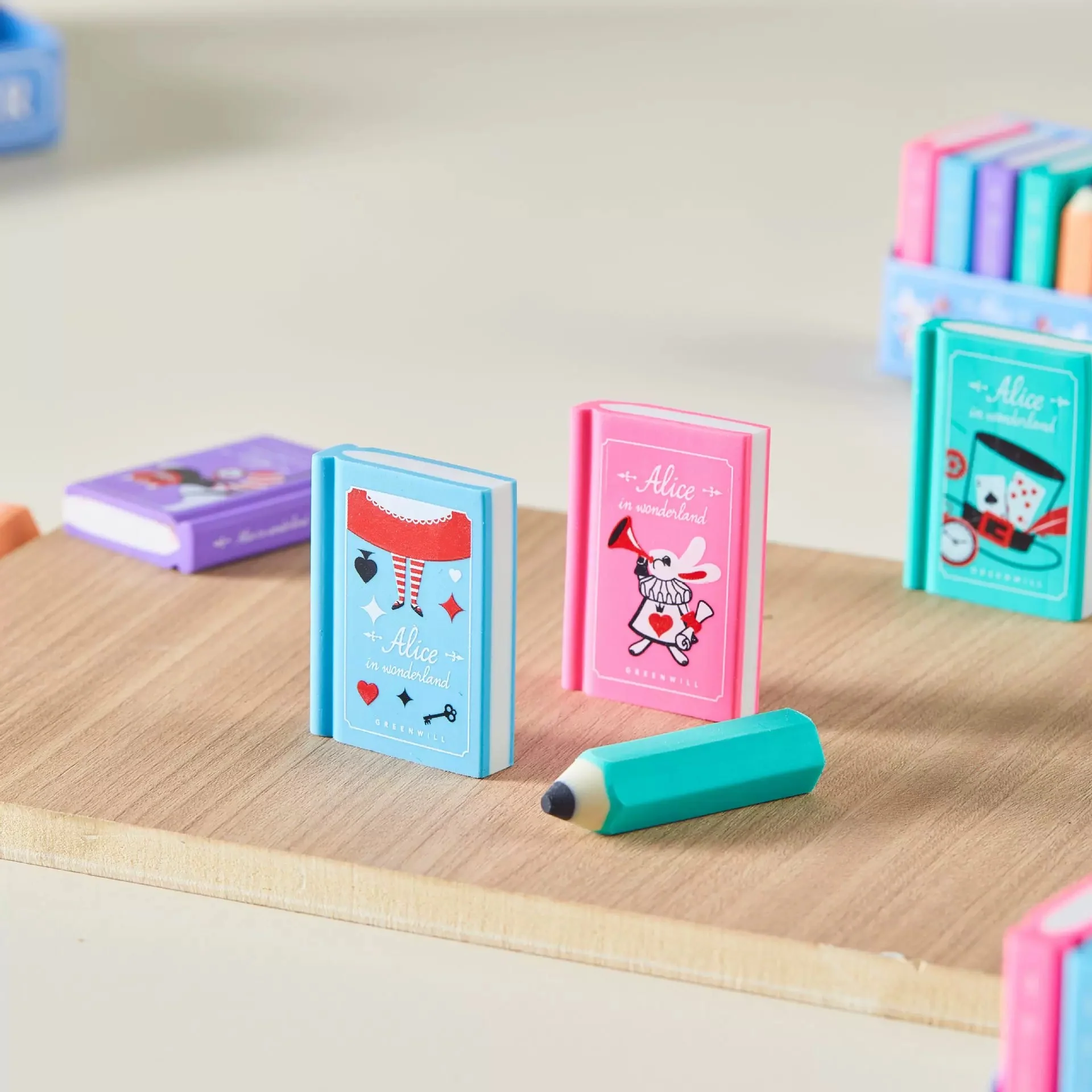 Book Shelf Pencil Erasers Set - Image 4