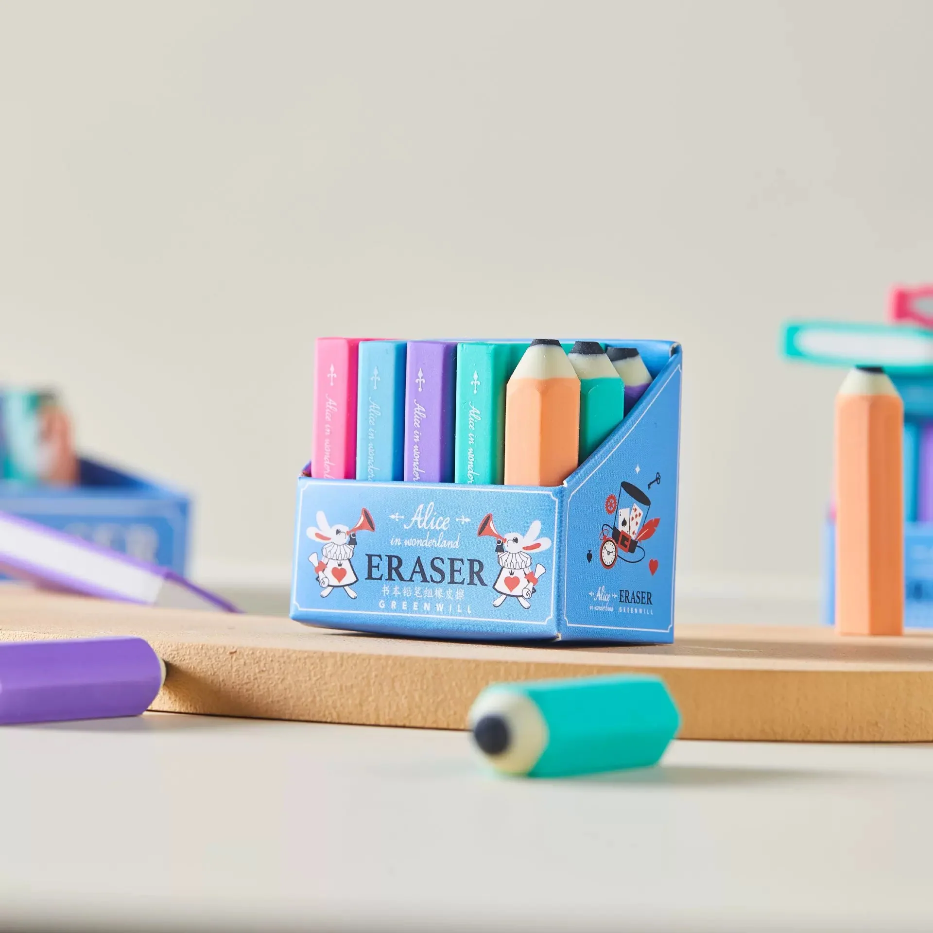 Book Shelf Pencil Erasers Set - Image 5