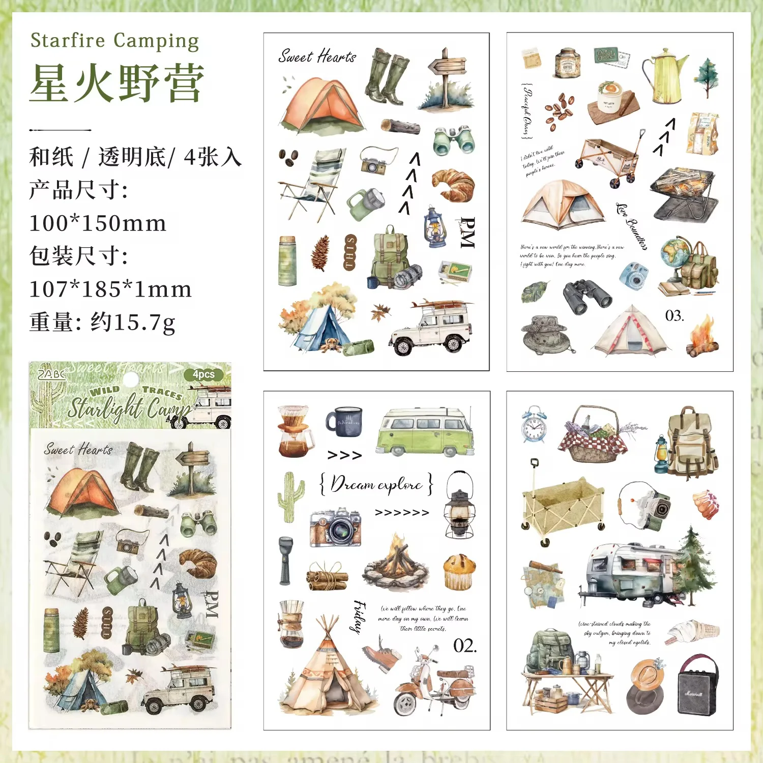 Camper Coffee Translucent Sticker - Image 6
