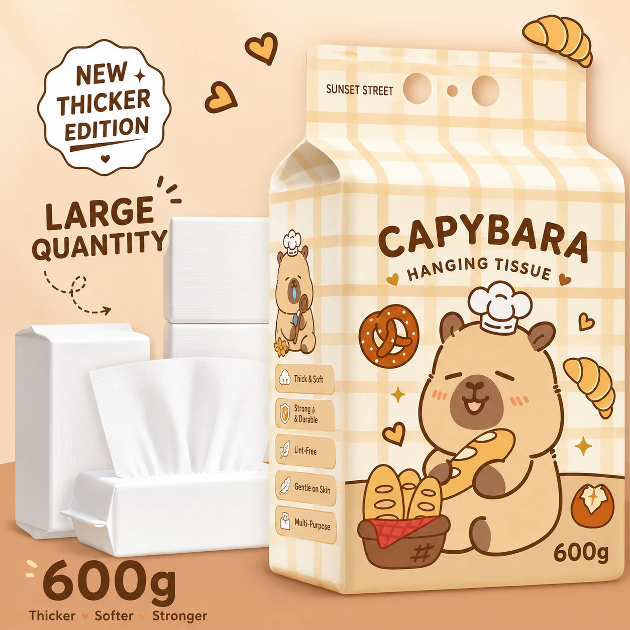 Capybara Face Tissue Pack - Image 2