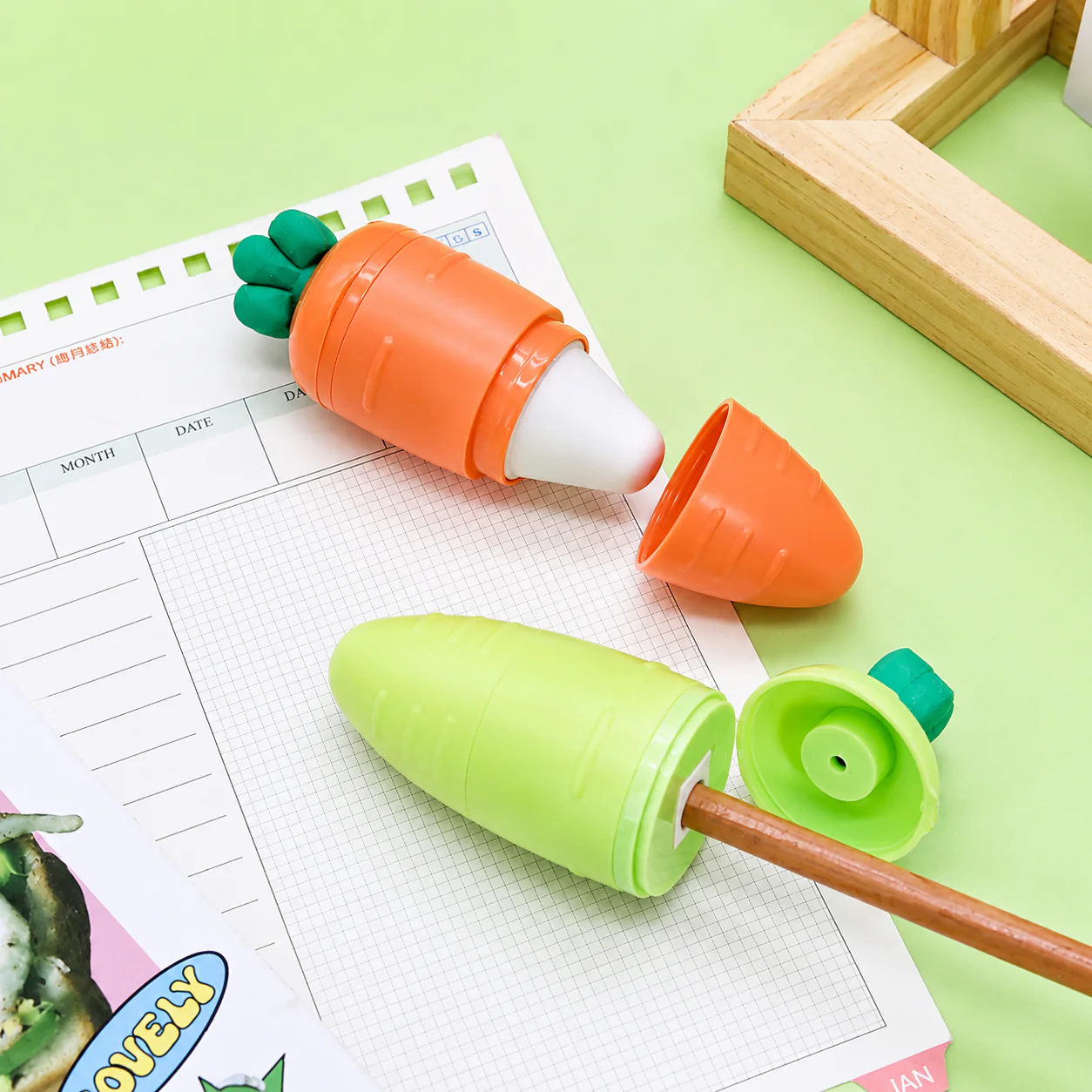Carrot Eraser Sharpener - Image 2