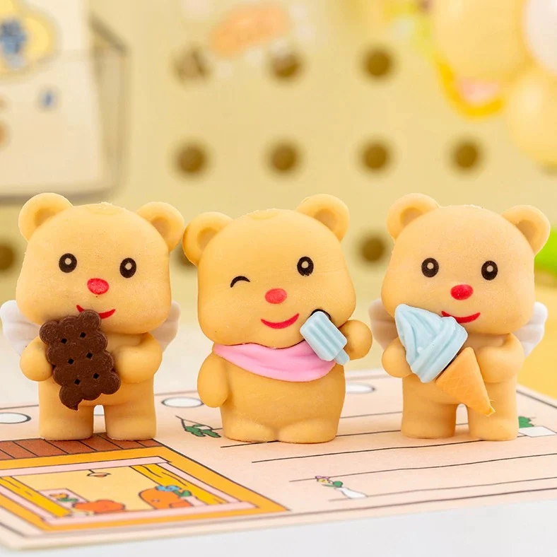 Cheese Bear Eraser Set 5pcs - Image 2