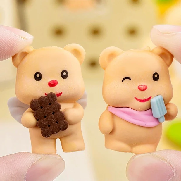 Cheese Bear Eraser Set 5pcs - Image 3