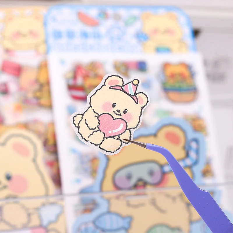 Cheesy Bear Pet Matte Sticker Set 4 PCs - Image 4