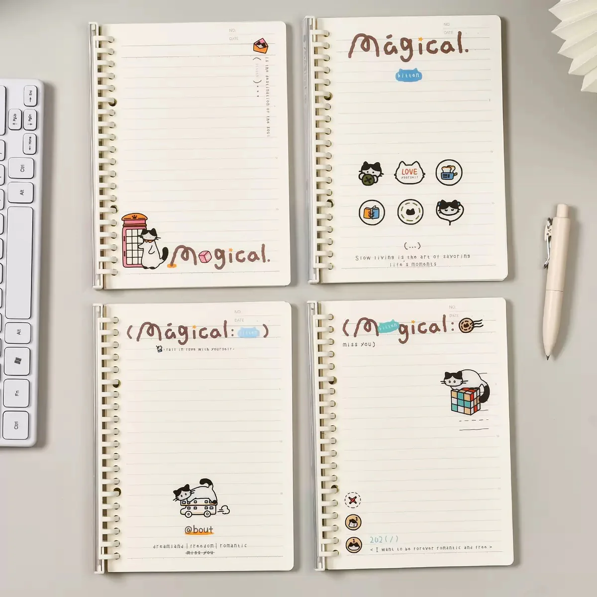 Kawaii Ruled Notbook