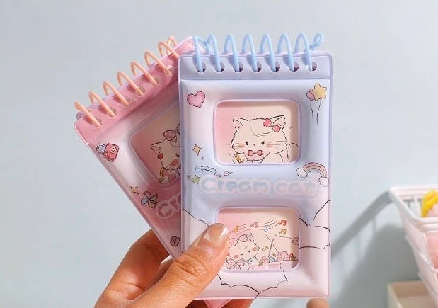Cream Cat Spiral Mini Diary - Image 4