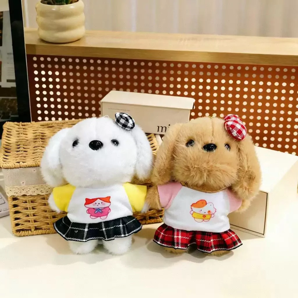 Cute Skirt Dog Keychain