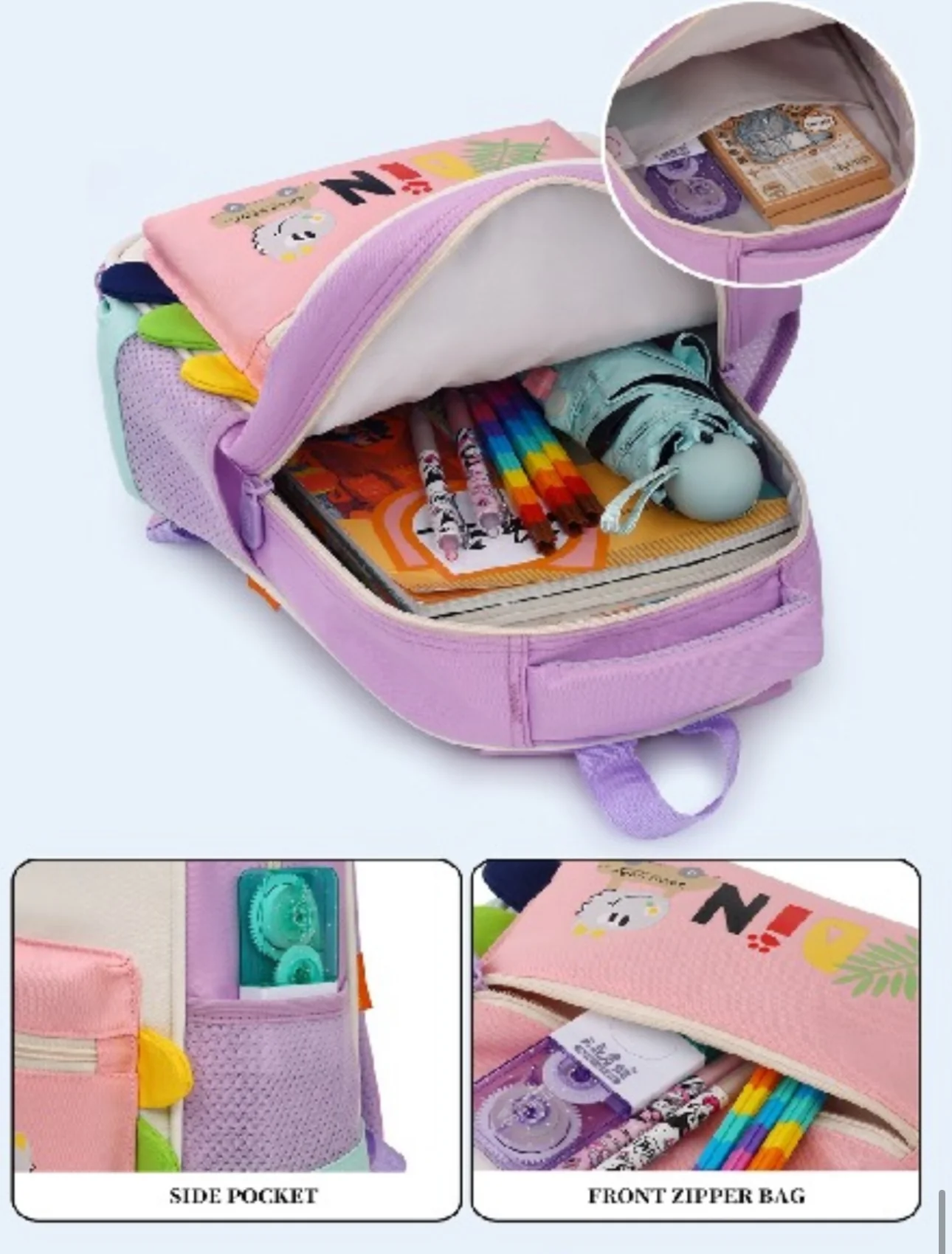Dino Kids School Bag - Image 2