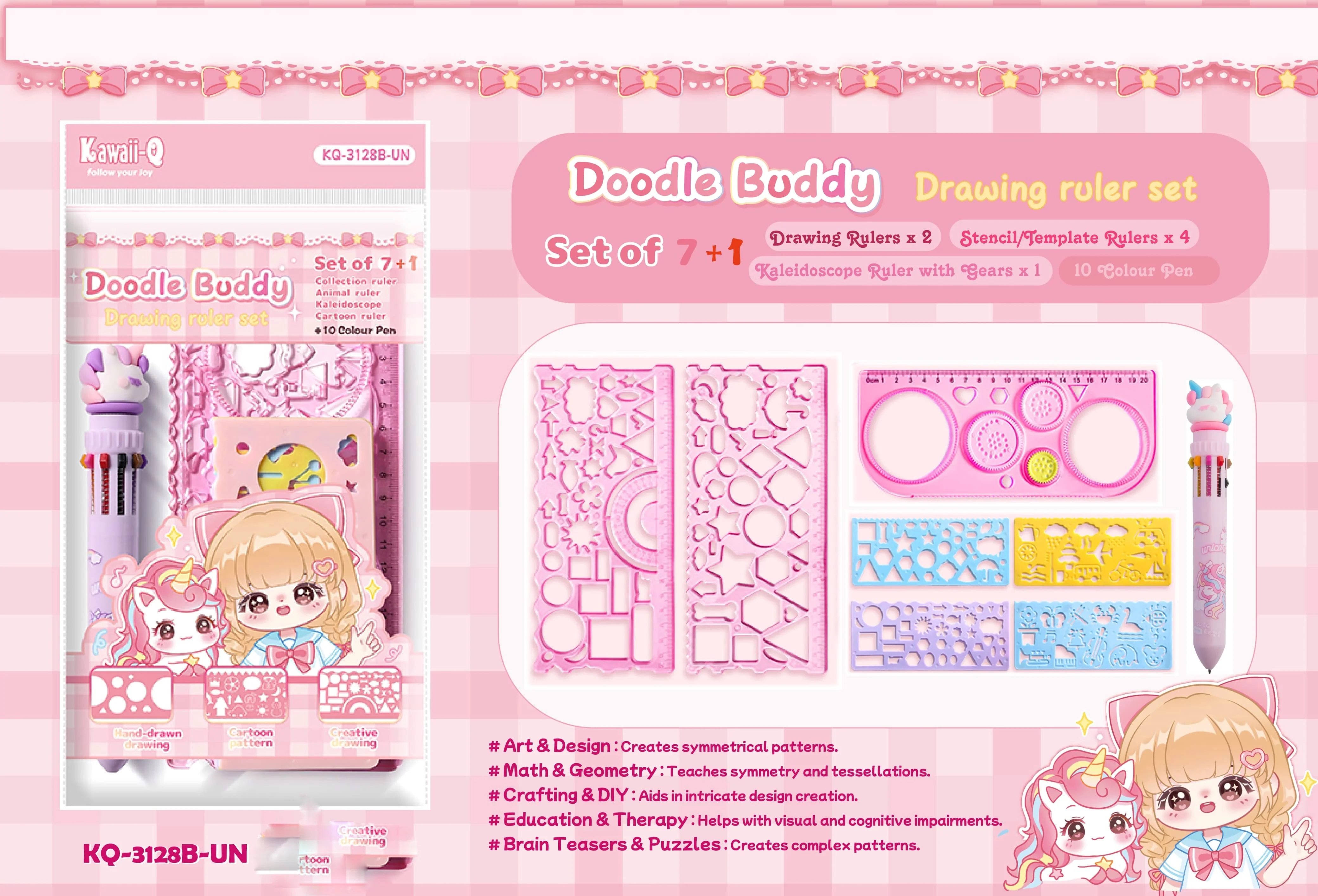 Doodle Ruler Set Combo 7+1 Pack - Image 4