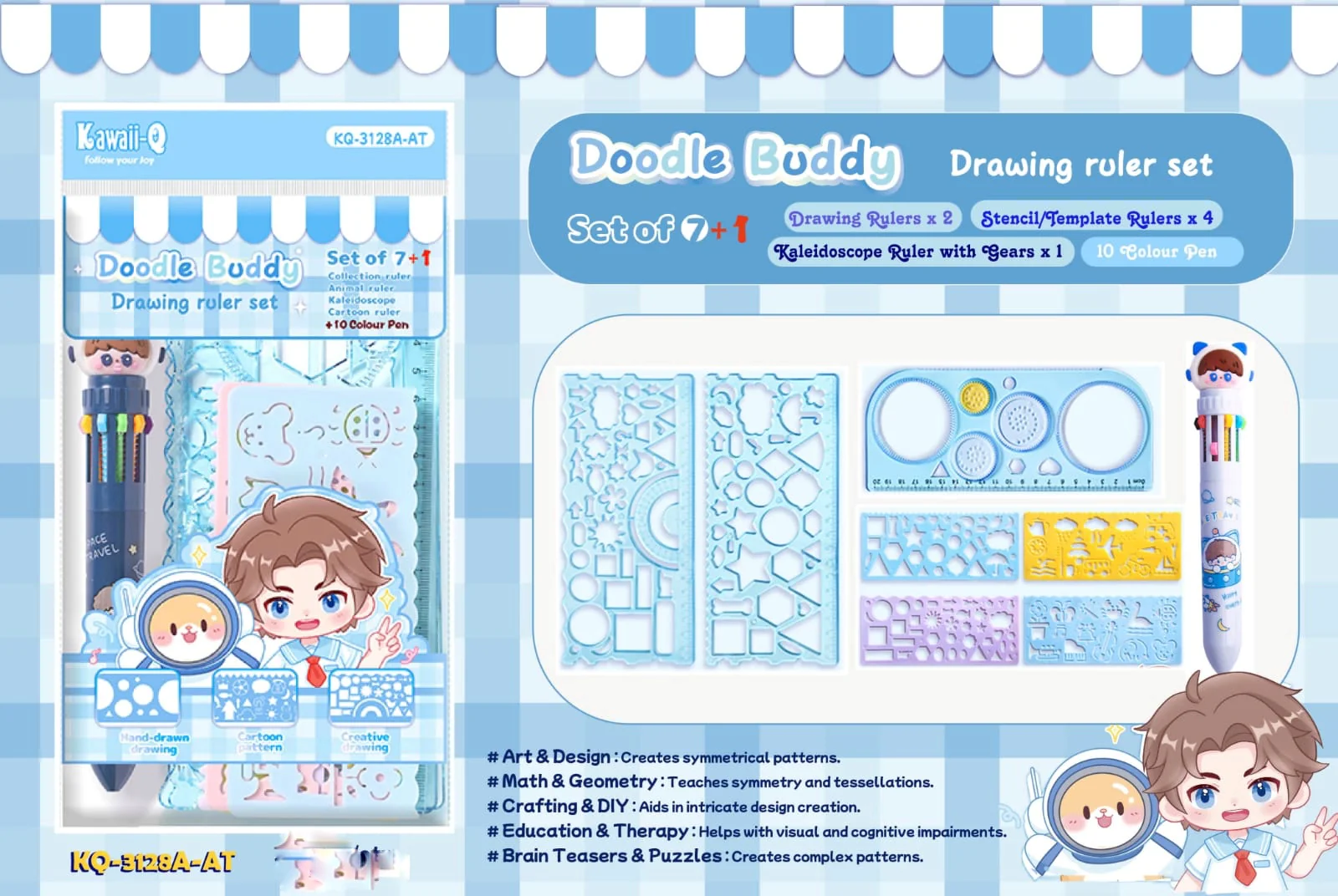 Doodle Ruler Set Combo 7+1 Pack - Image 6