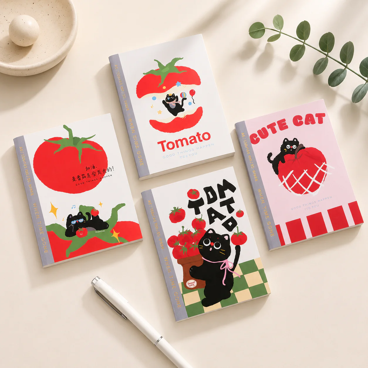 Kitty And Tomato Mini Diary