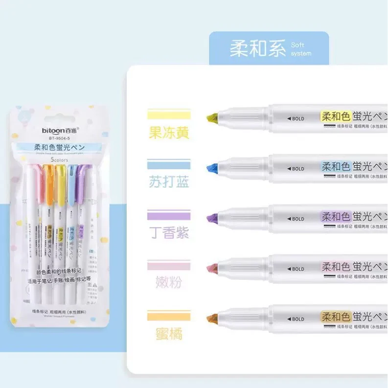 Dual-Tip Pastel Highlighter - Image 6