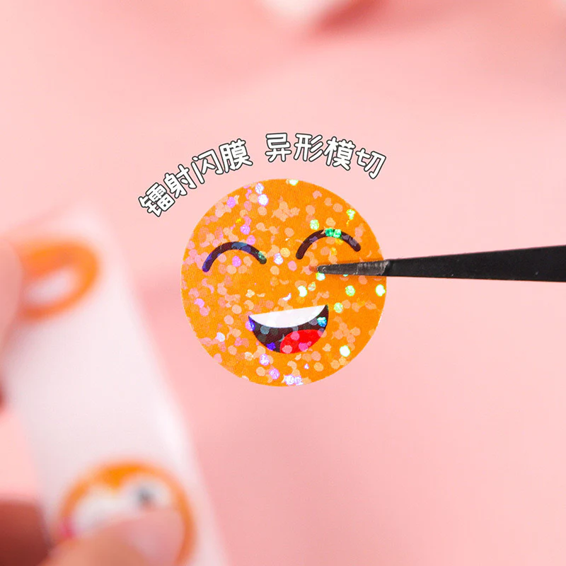 Emoji Glitter Sticker Roll - Image 5