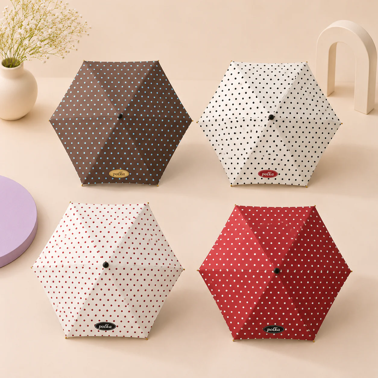 Everyday Polka Pocket Umbrella