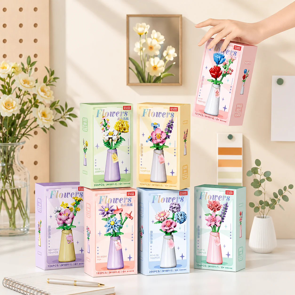 Floral Vase Lego Set