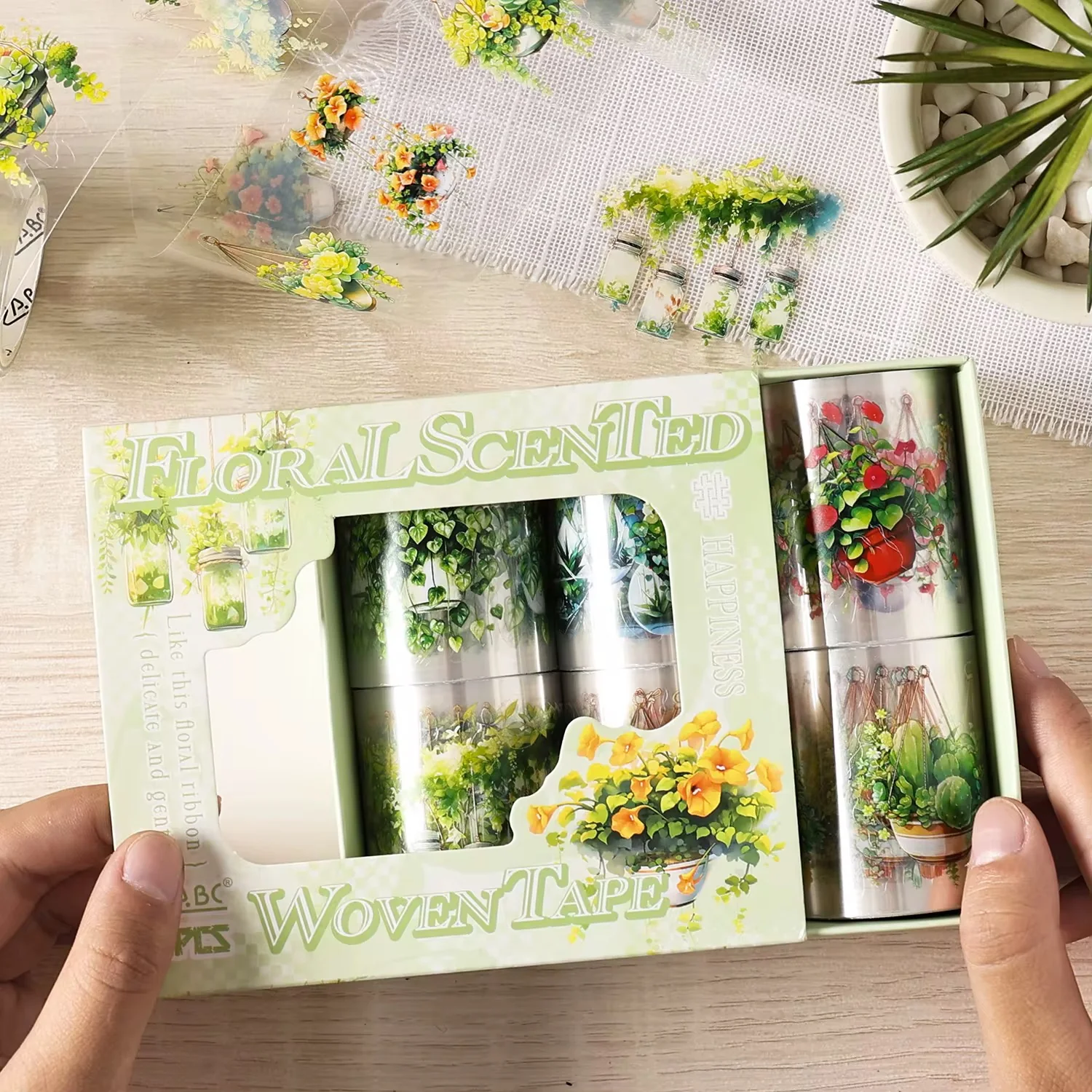Floral Webbing Pet Washitape Set