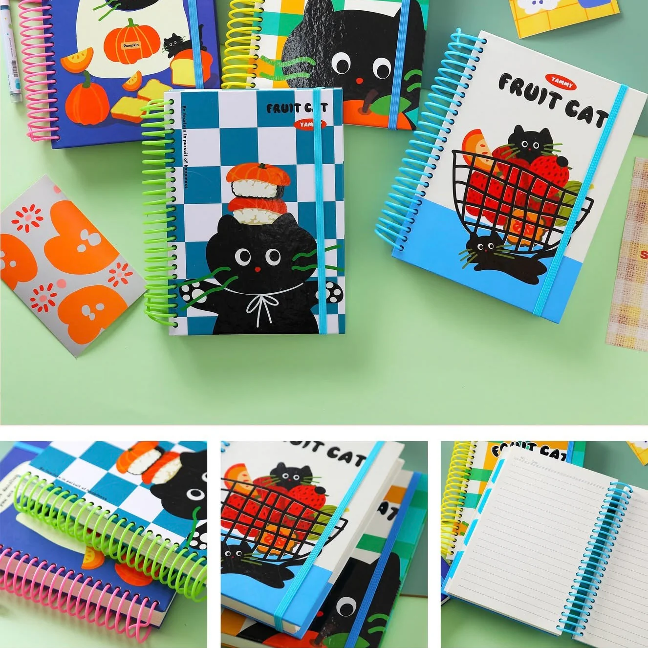Fruit Cat Spiral Bound Notebook - Image 2
