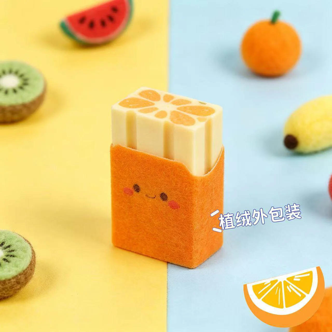Kawaii Plush Fruit Eraser - Image 3