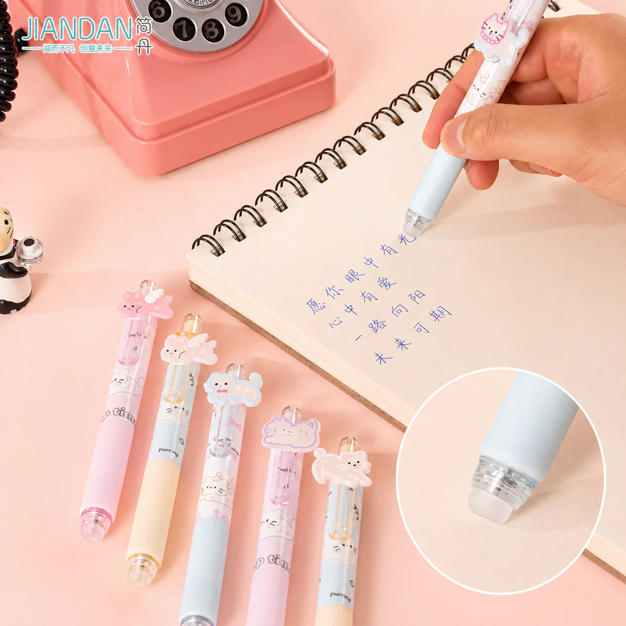 Kawaii Kitty Erasable Gel pen - Image 2
