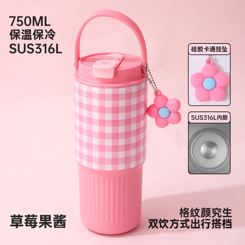 Gingham Floral Charm Tumbler - Image 8