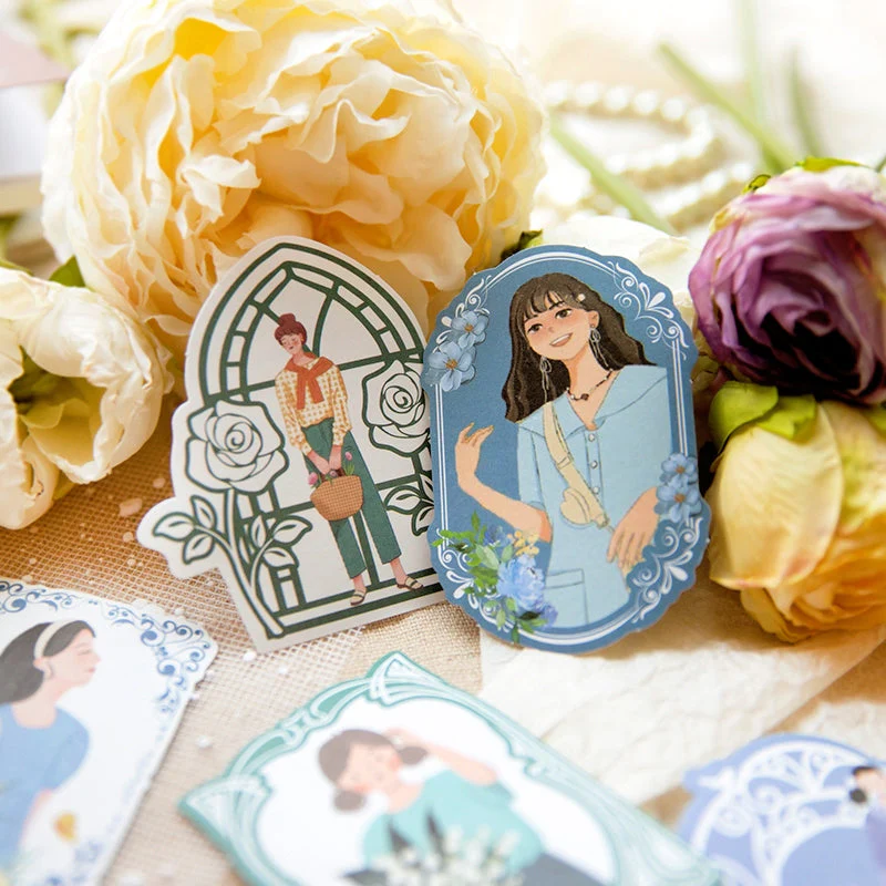 Girl in Mirror Frame Washi Stickers - Image 10