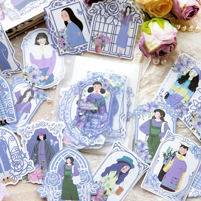 Girl in Mirror Frame Washi Stickers - Image 3