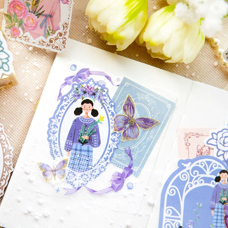 Girl in Mirror Frame Washi Stickers - Image 4