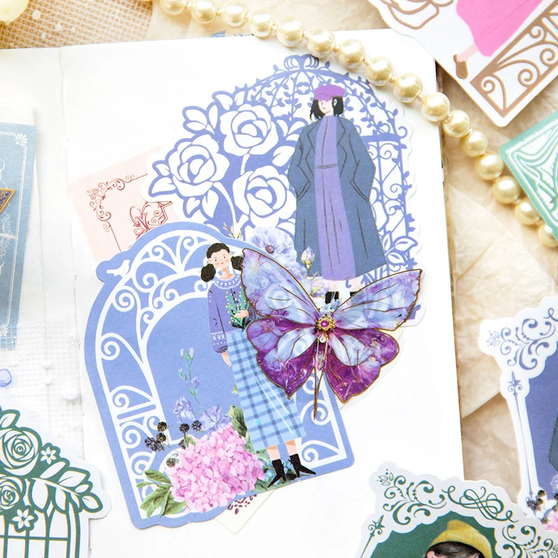 Girl in Mirror Frame Washi Stickers - Image 6