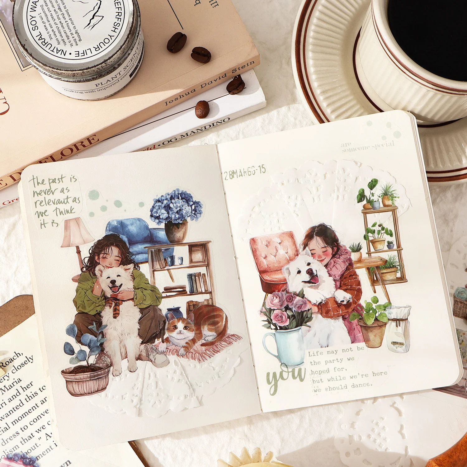 Girl With Pet Journaling Sticker Book - Image 4
