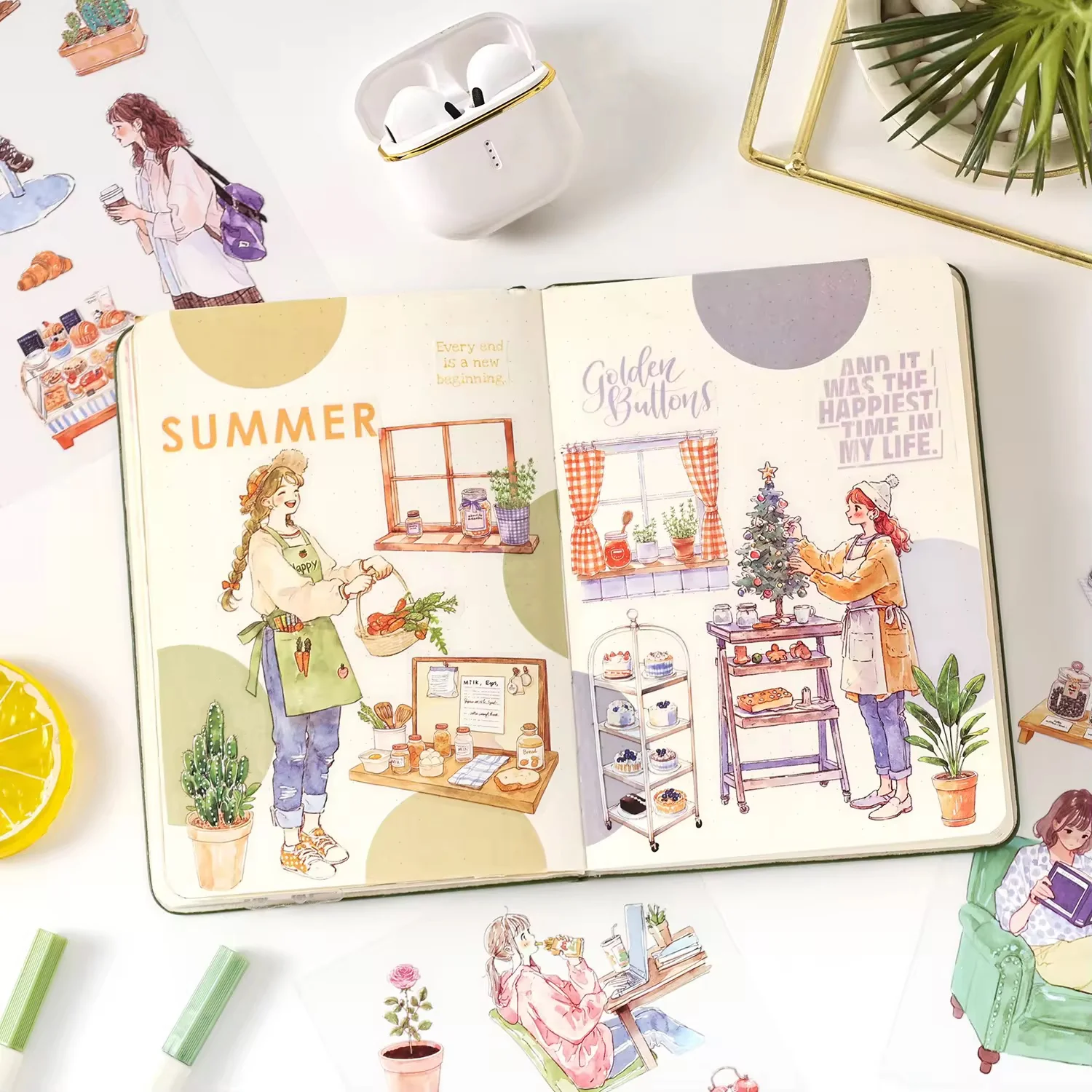 Girly Happy Moments Sticker Book - Image 3