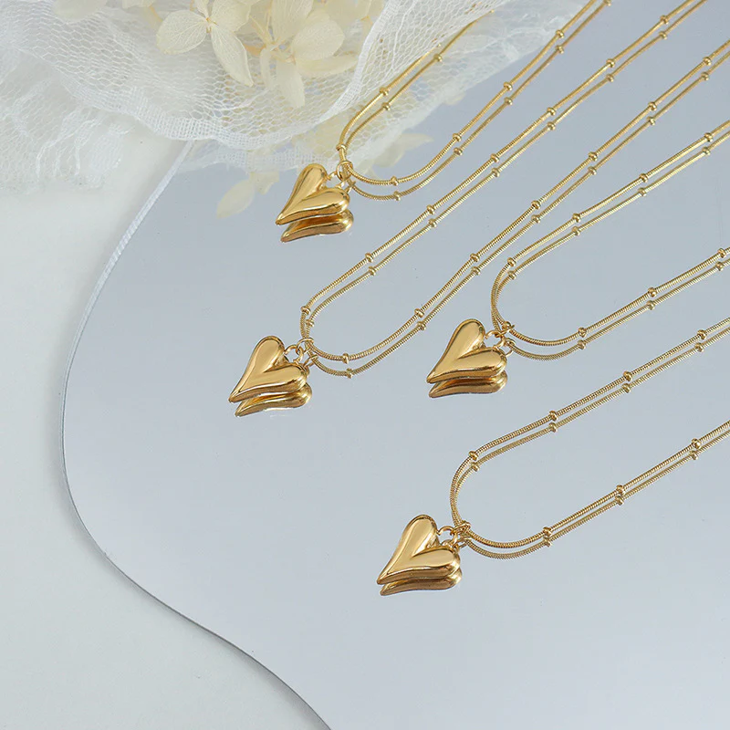 Heart Design Stainless Steel Necklace - Image 3