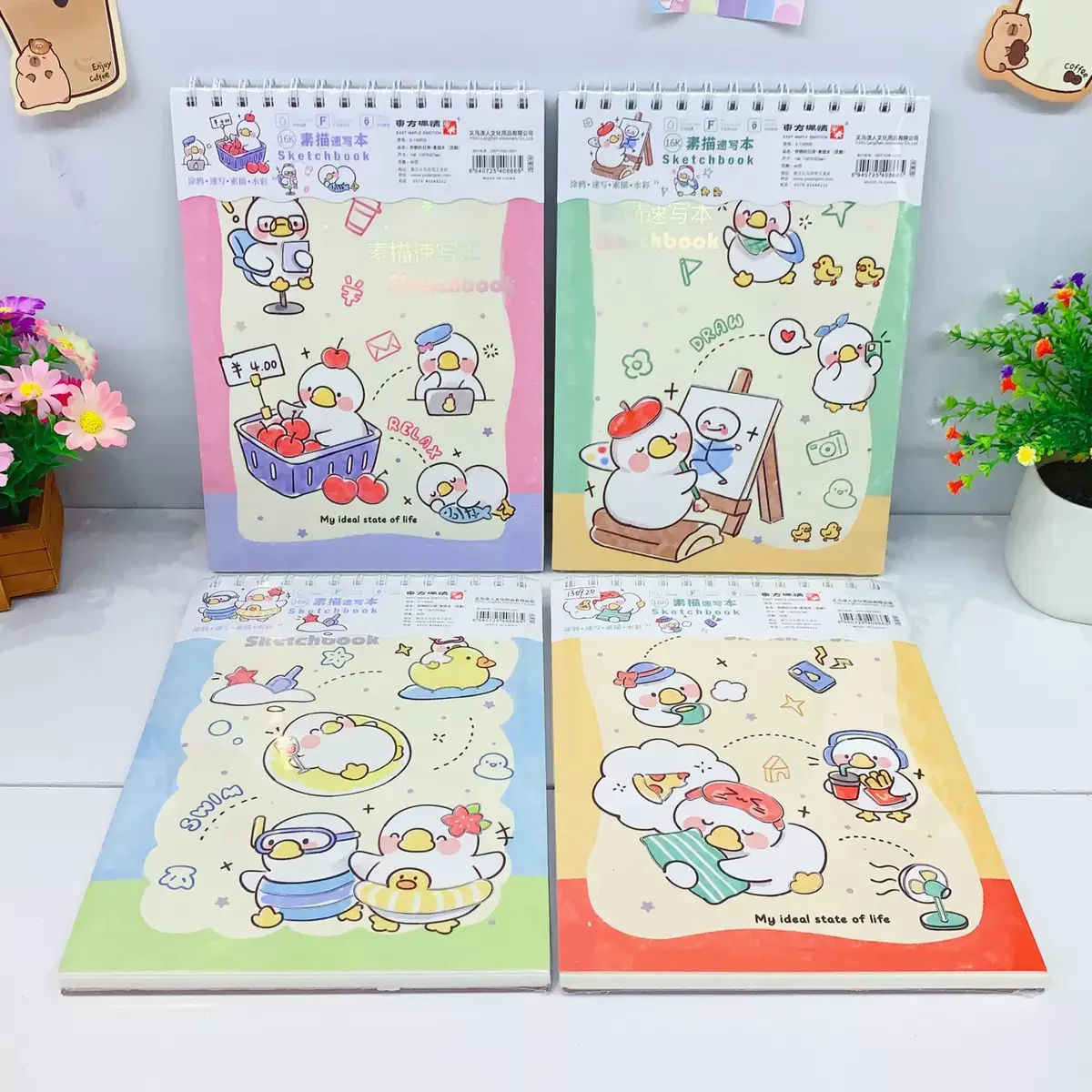 Kawaii Duck Sketch Book