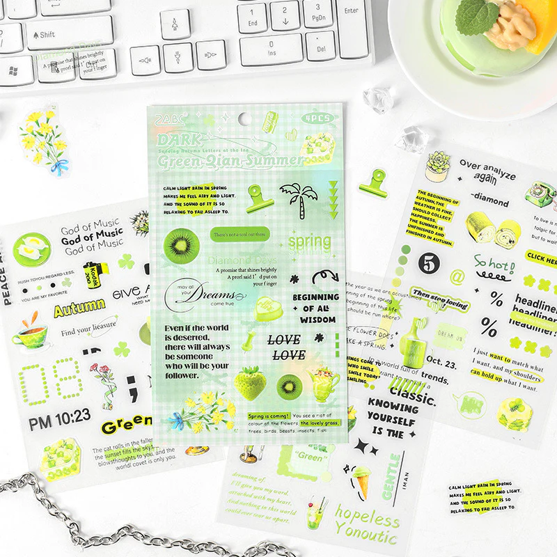 Junk Journaling Deco Stickers (4pcs Set) - Image 3