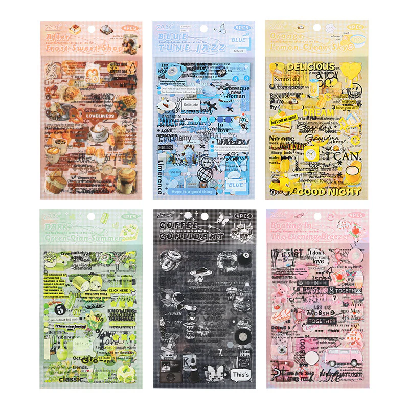 Junk Journaling Deco Stickers (4pcs Set) - Image 5