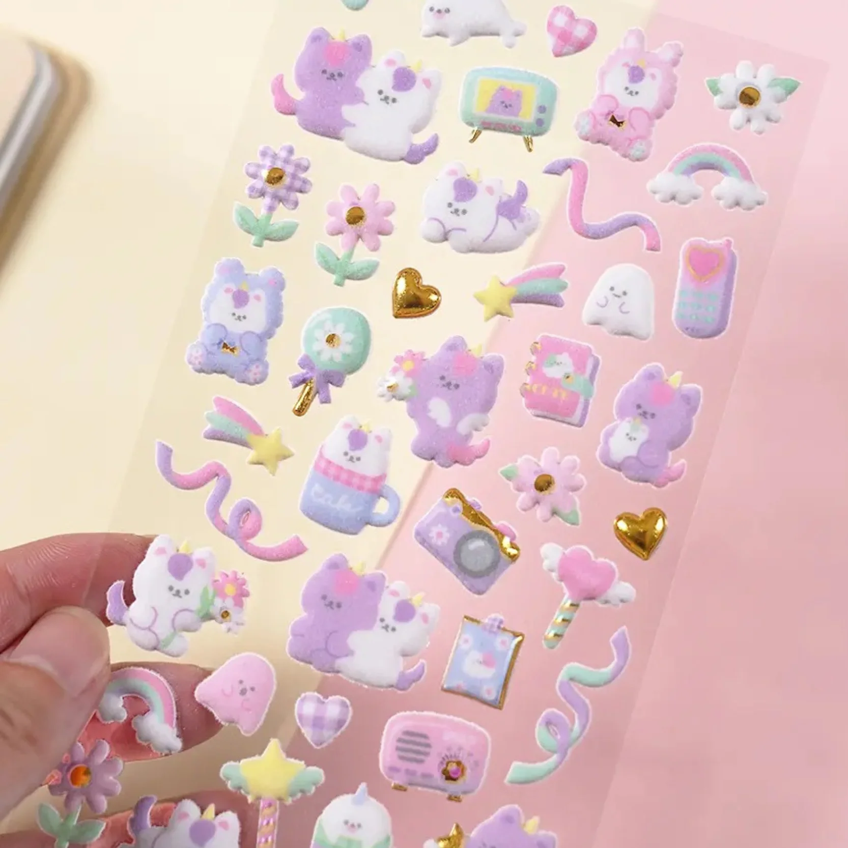 Kawai Fluffy Deco Sticker - Image 3