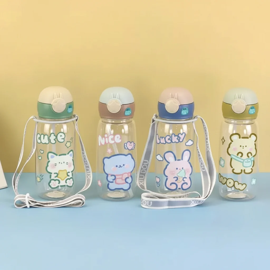 Kawaii Bear Sippy Bottle - Image 2
