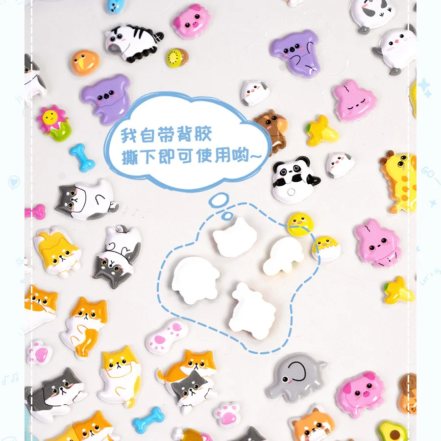Kawaii Panda Puffy Sticker Set - Image 5