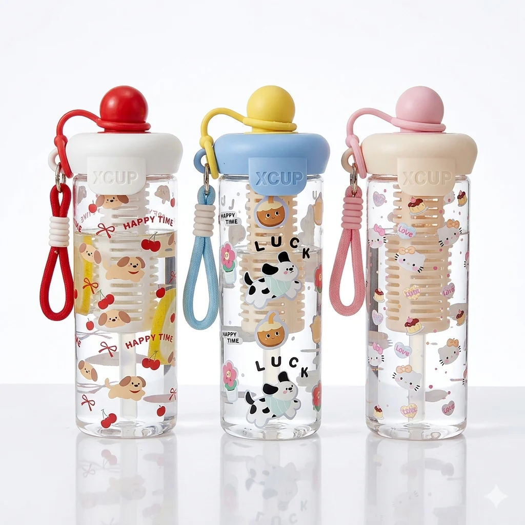 Kawaii Plastic Water Bottle