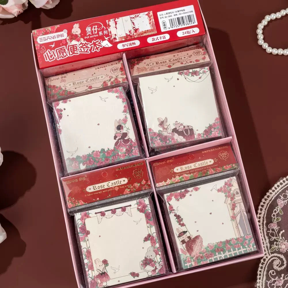 Kawaii Rose Garden sticky note