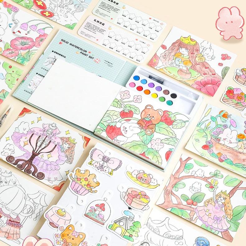 Panda and Capybara Water Color Book - Image 5