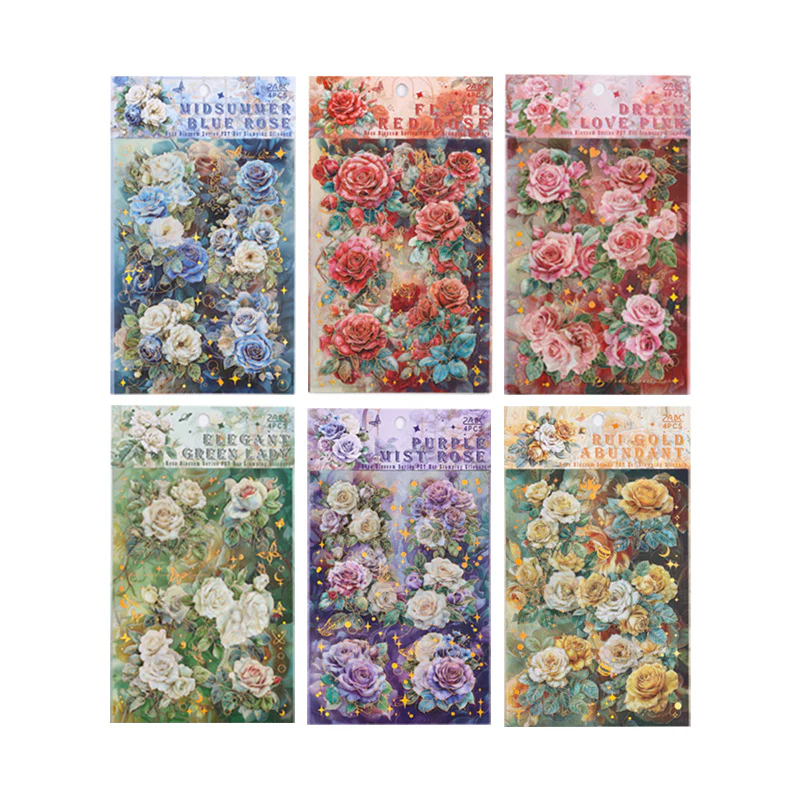 Korean Flower Journal Sticker (4 Sheet) - Image 5