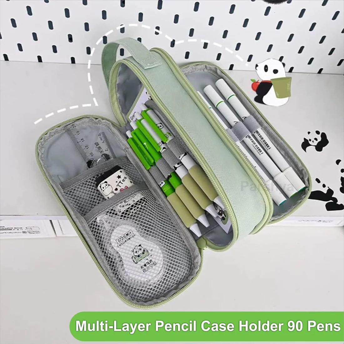 Large Capacity Double Layer Panda Pouch - Image 5