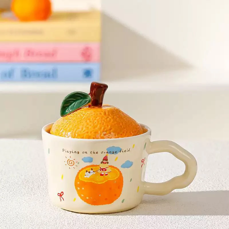 Orange Ceramic Mug - Image 3