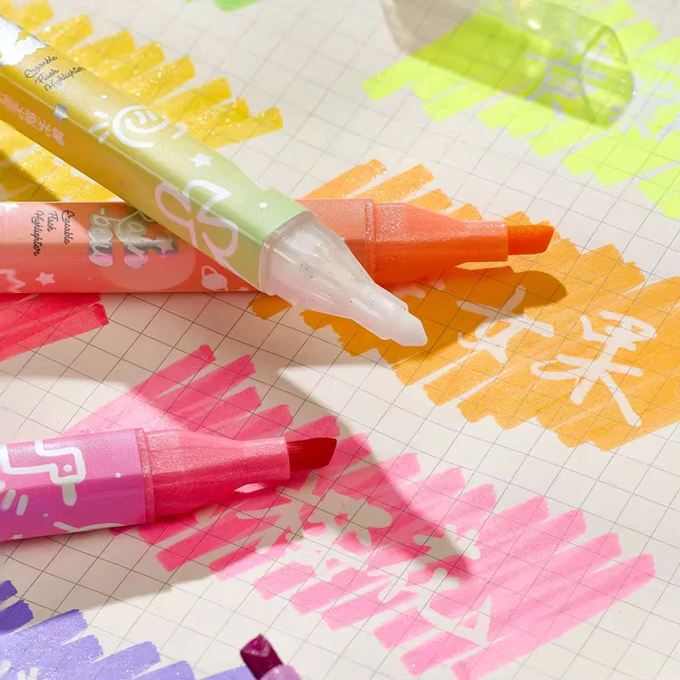 Rainbow Glitter Erasable Highlighter - Image 4