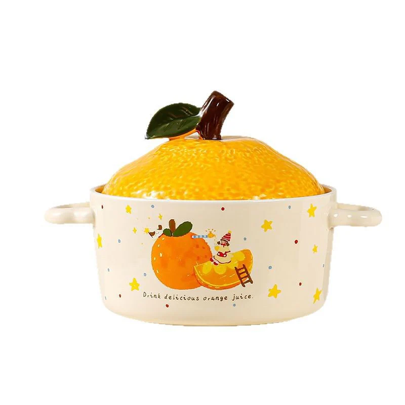 Orange Ceramic Bowl - Image 3