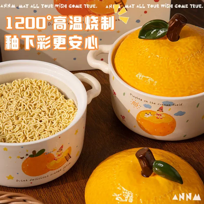Orange Ceramic Bowl - Image 6