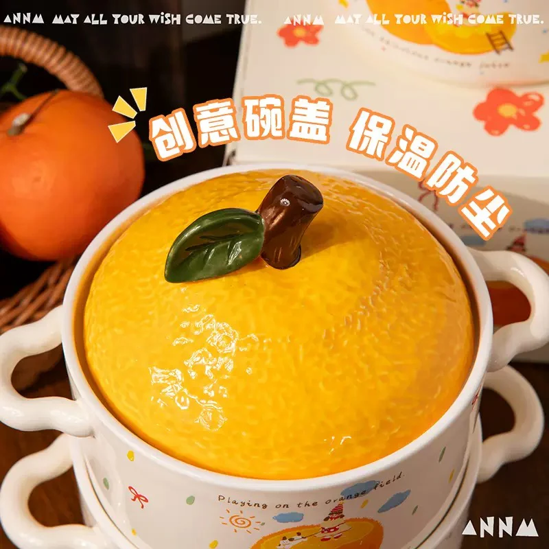 Orange Ceramic Bowl - Image 7