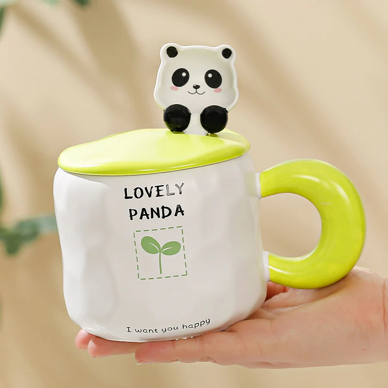 Panda Ceramic Mug With Spoon - Image 3